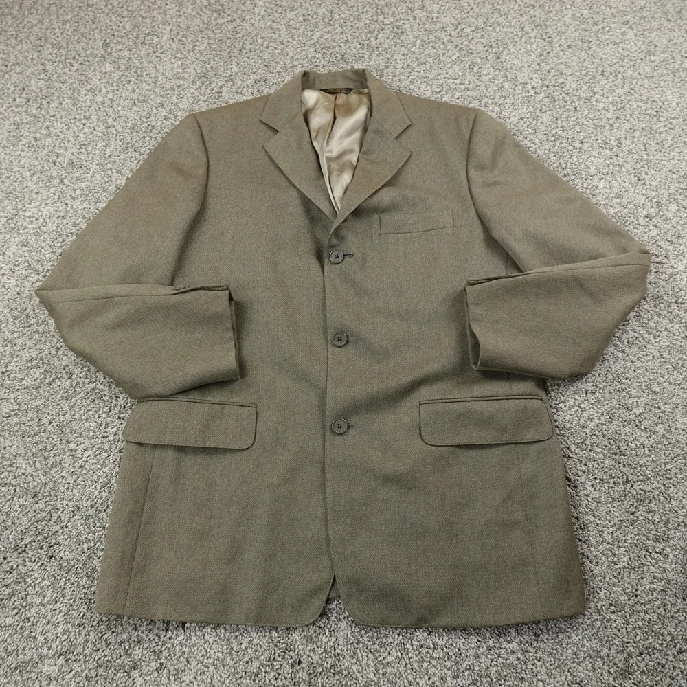 J Press‎ Blazer Mens 42 Green Button Notch Lapel Sport Coat Suit Coat Jacket USA